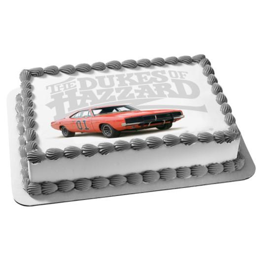 General Lee dukes of hazard Edible Birthday Cake Topper 1/4 1/2 sheet Frosting General Lee dukes of hazard Edible Birthday Cake Topper 1/4 1/2 sheet Frosting